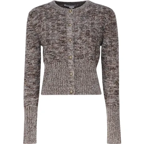 Grey Wool Sweater Metal Button Closure , female, Sizes: XS - Stella Mccartney - Modalova