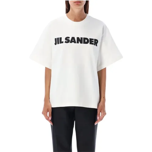 Bequemes Oversized T-Shirt mit Schriftzug , Damen, Größe: XL - Jil Sander - Modalova
