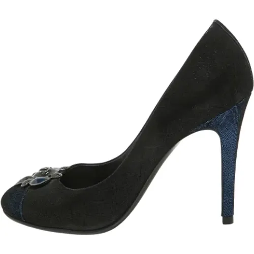 Pre-owned Suede heels , female, Sizes: 7 UK - Chanel Vintage - Modalova
