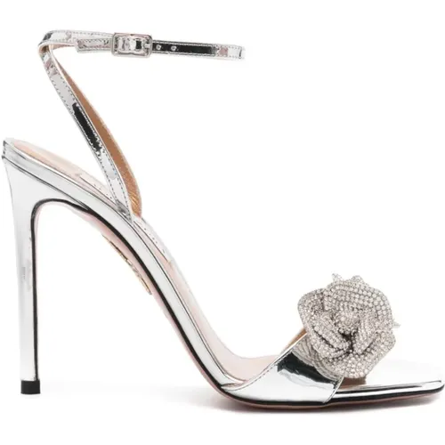 Crystal Orchid Sandal , female, Sizes: 4 UK, 4 1/2 UK, 7 UK, 8 UK, 3 UK, 3 1/2 UK - Aquazzura - Modalova