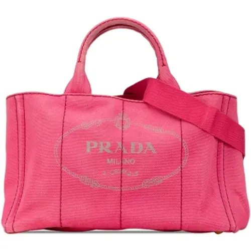 Pre-owned Tote Bags, female, , Size: ONE SIZE Pre-owned Canvas prada-bags - Prada Vintage - Modalova