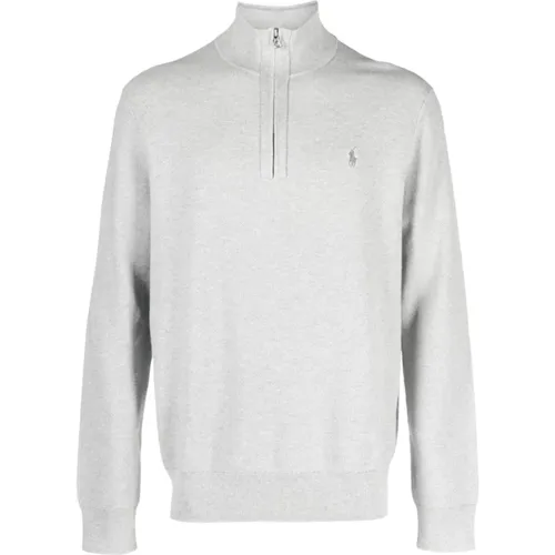 Casual Grey Cotton Long Sleeve Pullover , male, Sizes: 2XL, XL - Polo Ralph Lauren - Modalova