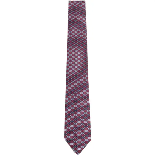 Ties, male, , Size: ONE SIZE Silk Tie Made in Italy - Salvatore Ferragamo - Modalova