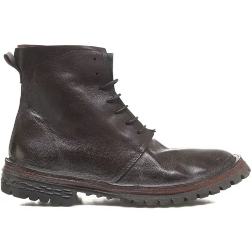 Leather Combat Ankle Boots , male, Sizes: 7 UK, 10 UK, 9 UK, 8 UK, 11 UK - Moma - Modalova