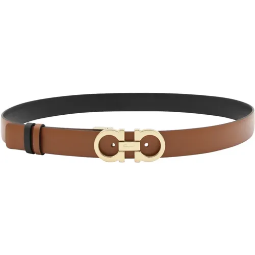 Sella Leather Belt , female, Sizes: 75 CM, 80 CM - Salvatore Ferragamo - Modalova