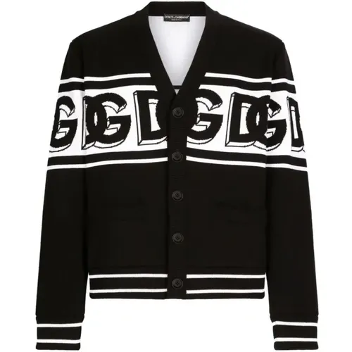 Cardigans, male, , Size: M Buttoned Cardigan - Dolce & Gabbana - Modalova