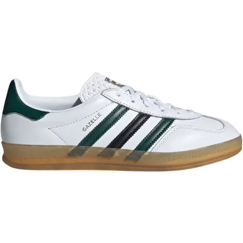 Weiße Ledersneakers mit Bicolor Streifen , Herren, Größe: 38 2/3 EU - Adidas - Modalova