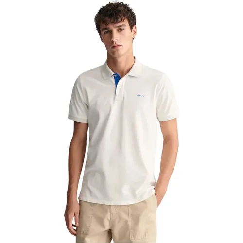 Stretch Baumwoll Polo Shirt Regular Fit , Herren, Größe: M - Gant - Modalova