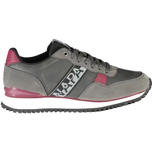 Grey Stylish Lace-Up Sneakers , male, Sizes: 11 UK, 8 UK, 9 UK, 7 UK, 10 UK - Napapijri - Modalova