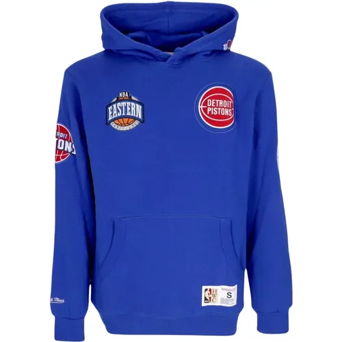 Hoodies, male, , Size: S Detroit Pistons NBA Hometown Fleece Hoodie - Mitchell & Ness - Modalova