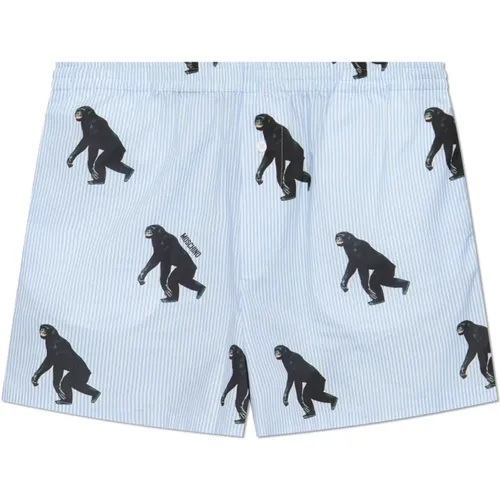 Casual Shorts, male, , Size: XL Animal Print Shorts - Moschino - Modalova