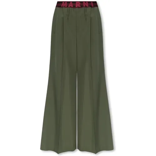 Pleat-front trousers , female, Sizes: XS - Marni - Modalova