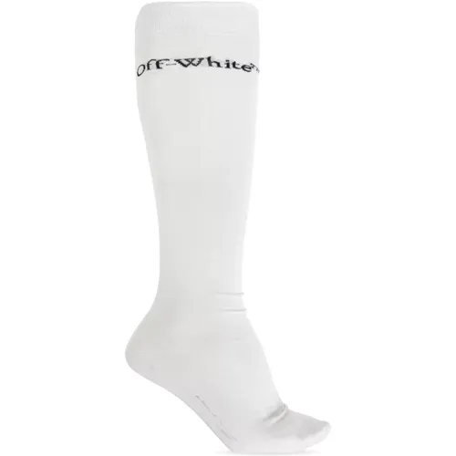 Off , Socks, male, , Size: ONE SIZE Socks with logo - Off White - Modalova