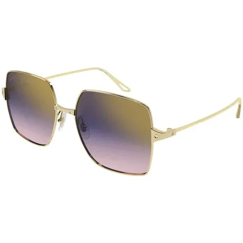 Gold Violet Ct0297S Sunglasses , male, Sizes: 57 MM - Cartier - Modalova