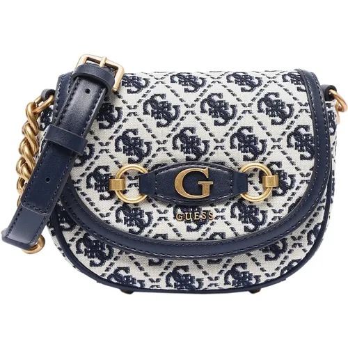 Elegant Crossbody Bag Navy Beige Women , female, Sizes: ONE SIZE - Guess - Modalova