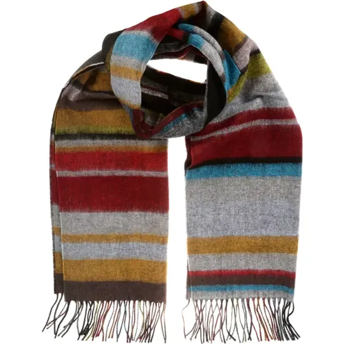 Soft Wool-Cashmere Blend Scarf , male, Sizes: ONE SIZE - Paul Smith - Modalova