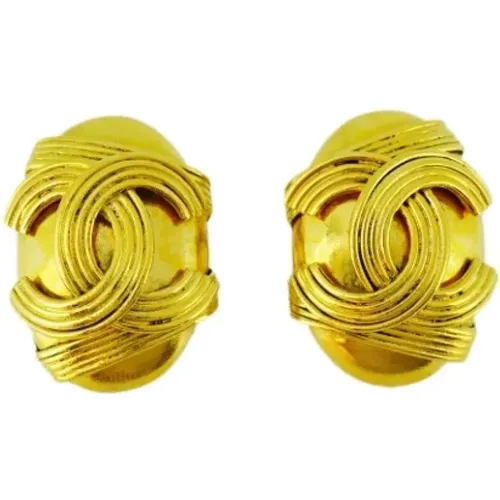 Pre-owned Jewellery, female, , Size: ONE SIZE Pre-owned Fabric earrings - Chanel Vintage - Modalova