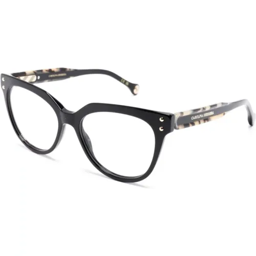 Schwarze Optische Brille, Vielseitiger Stil , Damen, Größe: 52 MM - Carolina Herrera - Modalova