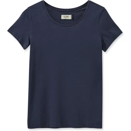 Bio Navy Tee Top , Damen, Größe: XS - MOS MOSH - Modalova