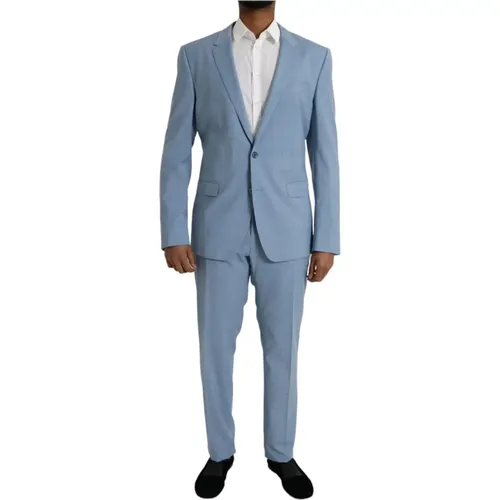 Single Breasted Suits, male, , Size: 2XL Italian Slim Fit 2-Piece Suit - Dolce & Gabbana - Modalova