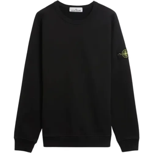 Schwarzer Rundhalspullover Essential - Stone Island - Modalova