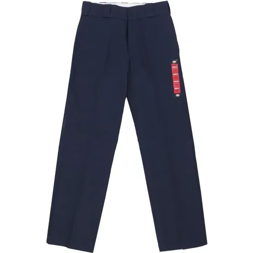 Dark Navy Work Pants , male, Sizes: W28 L30, W36 L32, W33 L32, W31 L32, W29 L30, W38 L32, W34 L32, W30 L32 - Dickies - Modalova