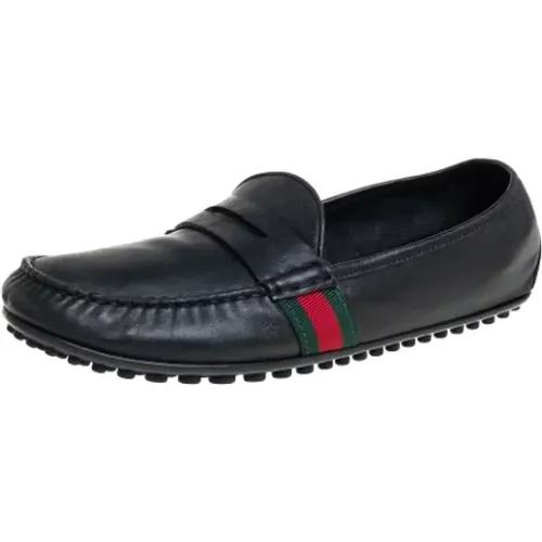 Pre-owned Flats, female, , Size: 12 1/2 US Pre-owned Leather flats - Gucci Vintage - Modalova