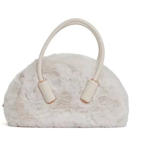 Eco Fur Shell Handbag , female, Sizes: ONE SIZE - THEMOIRè - Modalova