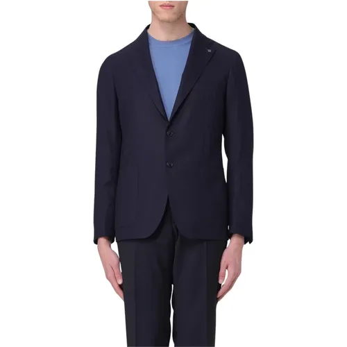 Blazers, male, , Size: 2XL Tailored Notch Lapel Blazer - Tagliatore - Modalova