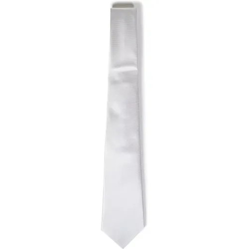 Silk Micro Jacquard Tie , male, Sizes: ONE SIZE - Emporio Armani - Modalova