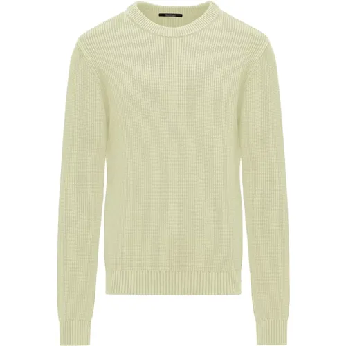 Warm Ribbed Cotton Crew Neck Sweater , male, Sizes: 3XL, 2XL, XS, XL, L, S, M - BomBoogie - Modalova