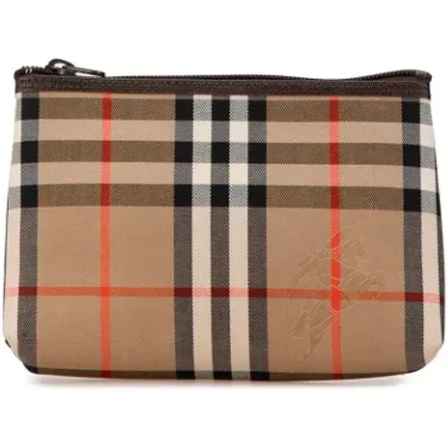 Pre-owned Clutches, female, , Size: ONE SIZE Pre-owned Canvas pouches - Burberry Vintage - Modalova