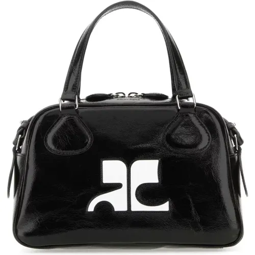 Leather Reedition handbag , female, Sizes: ONE SIZE - Courrèges - Modalova