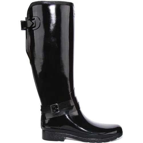 Glossy Tall Wellington Boots for Women , female, Sizes: 7 UK, 5 UK - Hunter - Modalova