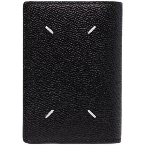 Wallets & Cardholders, male, , Size: ONE SIZE Logo-Print Leather Wallet - Maison Margiela - Modalova