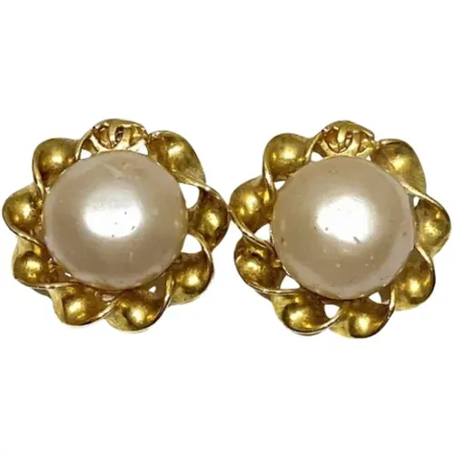 Pre-owned Jewellery, female, , Size: ONE SIZE Pre-owned Metal earrings - Chanel Vintage - Modalova