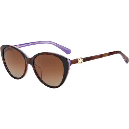 Visalia/G/S Sunglasses Dark Havana/Light , female, Sizes: 55 MM - Kate Spade - Modalova