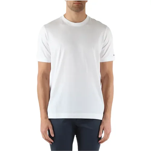 Embroidered Mercerized Cotton T-shirt , male, Sizes: XL, M, L, 2XL - Tommy Hilfiger - Modalova