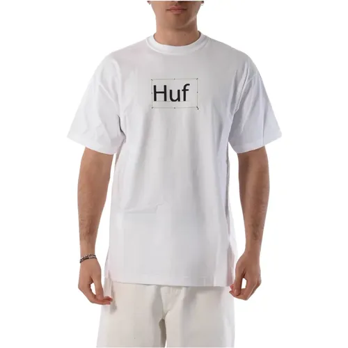 Baumwoll-T-Shirt mit Front- und Rückendruck - HUF - Modalova
