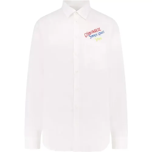 Casual Shirts, male, , Size: M Long Sleeve Button-Up Shirt - Dsquared2 - Modalova