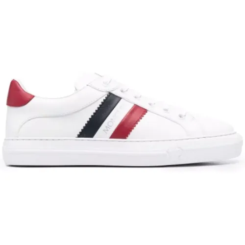 Leather Side-Stripe Sneakers , female, Sizes: 5 1/2 UK, 7 1/2 UK - Moncler - Modalova