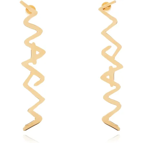 Earrings, female, , Size: ONE SIZE Earrings with Logo - Marni - Modalova