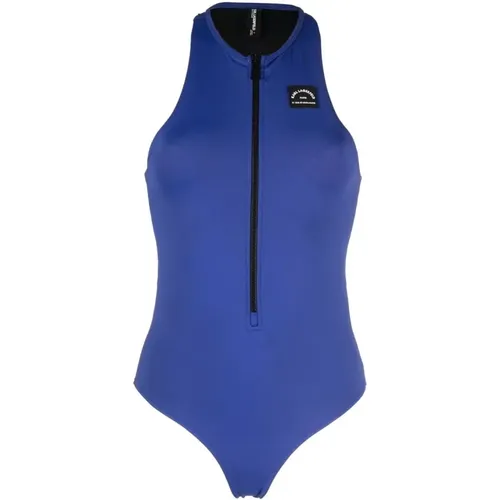 Sporty logo swimsuit , female, Sizes: M - Karl Lagerfeld - Modalova