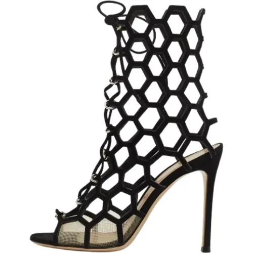 Pre-owned Sandals, female, , Size: 6 US Pre-owned Mesh sandals - Gianvito Rossi Pre-owned - Modalova