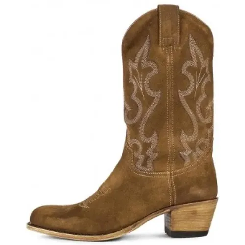 Embroidered Suede Cowboy Boots , female, Sizes: 7 UK - Sendra - Modalova