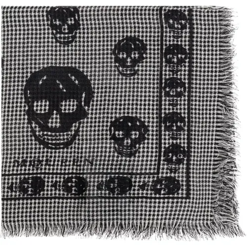 Scarves, male, , Size: ONE SIZE Wool scarf - alexander mcqueen - Modalova