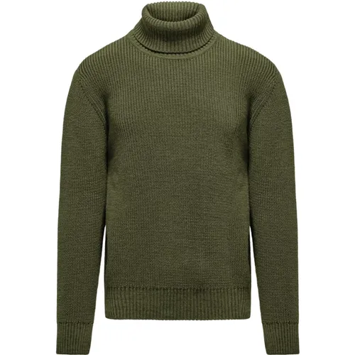 Turtlenecks, male, , Size: S Ribbed Turtleneck in Wool Blend - BomBoogie - Modalova