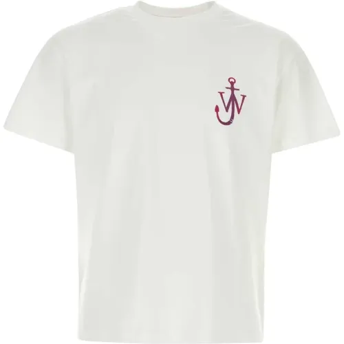 Weiße Baumwoll-T-Shirt , Herren, Größe: L - JW Anderson - Modalova