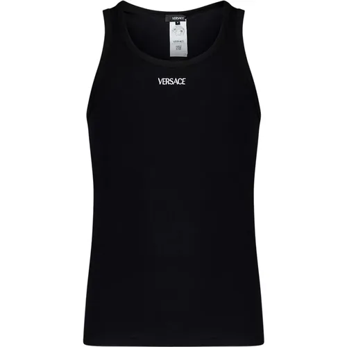 Ribbed Tank Top Aw24 , male, Sizes: L - Versace - Modalova