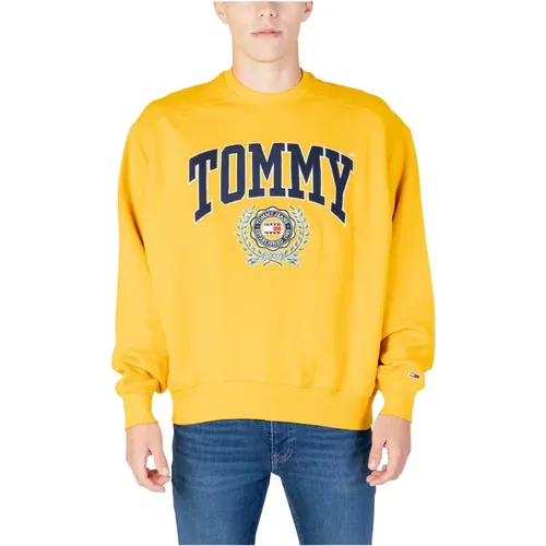 Men Box College Sweatshirt , male, Sizes: M - Tommy Jeans - Modalova